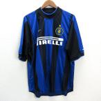 y#UK производства #NIKE футбол Intel /INTER MILANO копия форма # синий / чёрный [ мужской L]MENS/71[ б/у ]