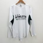 y#a потертость ta/ATHLETA длинный рукав тренировка рубашка / длинный рукав long T# белый [ мужской O ] футбол /10[ б/у ]