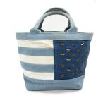 s■ロンハーマン/RonHerman 星条旗 スタッズ トートバッグ/ハンドバッグ BAG■水色/LADIES/244【中古】