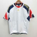 k# Adidas /adidas Professional M62739 Professional V шея Wind жакет / бейсбол [O] белый /MENS#01[ б/у ]