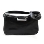 k# Cole Haan /COLE HAAN вечерняя сумочка натуральная кожа Mini большая сумка / чёрный /BAG/LADIES#179[ б/у ]