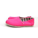 k#[W5.5] TOM`S /TOMS эспадрильи / туфли без застежки / парусина / флуоресценция розовый /LADIES##137 [ б/у ]