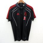 k# Adidas /adidas P95539liba бассейн Condivo Polo / форма / чёрный /MENS#78[ б/у ]