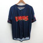 k# Saitama Seibu Lions /LIONS короткий рукав форма / сопутствующие товары / передний фульволовый язык [L] темно-синий /MENS#53[ б/у ]