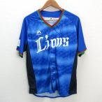 y#Majestic производства / Saitama Seibu Lions копия Uni Home /2019 сопутствующие товары # синий [ мужской S]MENS/ бейсбол /64[ б/у ]