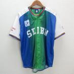 y# автограф входить # Saitama Seibu Lions копия Uni Home / сопутствующие товары # белый / синий [ мужской L]MENS/ бейсбол /64[ б/у ]