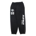 k#a потертость ta/ATHLETA Logo принт тренировочный брюки / тренировочные штаны [L] чёрный /MENS#141[ б/у ]
