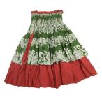 s# хула для # ручная работа юбка пау свободный размер Hawaiian # зеленый красный серия /165[ б/у 