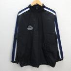 s# Kappa /Kappa 90s половина Zip тренировка одежда нейлон JKT[M] чёрный /MENS/103[ б/у ]