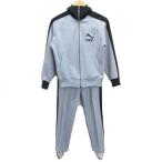 y#80'S retro # Old Puma /PUMA джерси выставить # пепел [ женский S]LADIES/76[ б/у ]