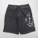 s# дизель /DIESEL Logo принт половина шорты для серфинга / купальный костюм [USA S] пепел /MENS/104[ б/у ]