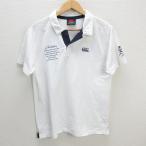 z# canterbury /CANTERBURY рубашка-поло с коротким рукавом Logo вышивка [S] белый /men's/12[ б/у ]#