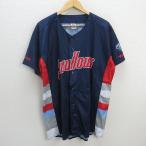 z#Majestic производства / Tokyo Yakult Swallows копия Uni Home / сопутствующие товары # темно-синий серия [XL]MENS/ бейсбол /87[ б/у ]#