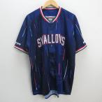 z#Majestic производства / Tokyo Yakult Swallows копия Uni Home / сопутствующие товары # темно-синий серия [XL]MENS/ бейсбол /90[ б/у ]#