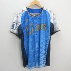 z#Majestic производства / Saitama Seibu Lions копия Uni Home / сопутствующие товары # синий серия [ мужской L]MENS/ бейсбол /98[ б/у ]#
