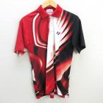 s# сделано в Японии # Yonex /YONEX общий рисунок рубашка-поло / теннис одежда [M] красный /MENS/82[ б/у ]