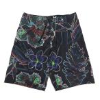 D# Harley /Hurley общий рисунок спортивные шорты / Surf шорты [S-M степень ] чёрный /MENS/111[ б/у ]