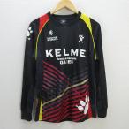H#kerume/KELME длинный рукав p Ractis рубашка игра рубашка футбол * футзал [M] чёрный /MENS#23[ б/у ]