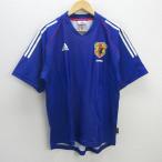 Q# сделано в Японии #adidas футбол Япония представитель копия форма # синий [ мужской L]MENS/22[ б/у ]