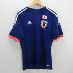 Q#2014 год adidas производства футбол Япония представитель копия форма G85287# синий [ мужской L]MENS/41[ б/у ]