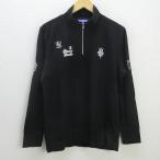 G#BEAMS/ Beams GOLF половина Zip флис / Golf одежда [L] чёрный /men's/131[ б/у ]#