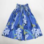 D# хула для # общий рисунок принт ручная работа юбка пау свободный размер Hawaiian # синий /LADIES//116[ б/у ]