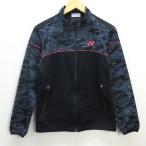 H# Yonex /YONEX теннис одежда джерси вязаный разогрев рубашка Fit стиль [S] чёрный /MENS#5[ б/у ]