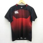 G# canterbury /CANTERBURY регби одежда рубашка с коротким рукавом PRACTICE JERSEY RG30001[XL] чёрный красный /men's/81[ б/у ]#