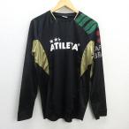 G#a потертость ta/ATHLETA long T/ футзал тренировка одежда [O] чёрный /men's/16[ б/у ]#