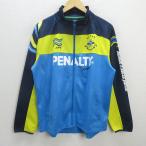 G#PENALT/ пенальти футзал футбол спортивная куртка [L] темно-синий желтый серия /men's/16[ б/у ]#