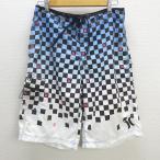 G# Harley /Hurley плавание брюки / спортивные шорты [32] синий серия /men's/85[ б/у ]#