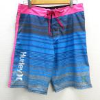 D# Harley /Hurley окантовка рисунок спортивные шорты / Surf шорты [32] синий /MENS/89[ б/у ]#