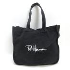 G■ロンハーマン/Ron Herman ロゴ刺繍 キャンバストートバッグ BAG 兼用 黒■59【中古】