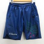 C#a потертость ta/ATHLETA шорты / шорты футбол [L] синий /MENS#125[ б/у ]#