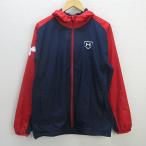 C# Under Armor /UNDER ARMOUR MBB7537 полный Zip f-ti- нейлон жакет / горная парка [LG] красный темно-синий /MENS#36[ б/у ]#
