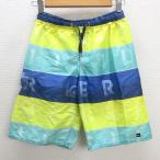 C# Quick Silver /QUIKSILVER вода суша обе для спортивные шорты / шорты / Rush Guard [XL] синий желтый бледно-голубой /MENS/ меньше #179[ б/у ]#