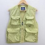 H# треска sbruba/TARAS BOULBA рыболовный жилет рыбалка лучший уличный [L] желтый серия /MENS#39[ б/у ]