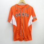 G#adidas производства #ja Ian tsu/GIANTS Yomiuri Giants сопутствующие товары форма [L] orange /MENS/38[ б/у ]#