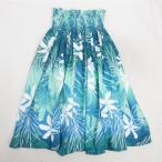 D# сделано в Японии * хула для # Hare Гаваи i общий рисунок юбка пау Hawaiian # синий зеленый /83[ б/у ]