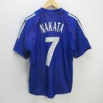 H# Adidas /adidas футбол Япония представитель 7 номер средний рисовое поле Британия . короткий рукав форма [M] синий /MENS#59[ б/у ]