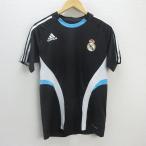 G# Adidas /adidas Real mado Lead / тренировка рубашка 049954[L степень ] чёрный /men's/96[ б/у ]#