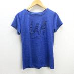 C# Under Armor /UNDER ARMOUR Logo принт короткий рукав футболка / тренировка одежда [XL] синий /KIDS/LADIES#119[ б/у ]#