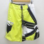 G# Billabong /Billabong плавание брюки / спортивные шорты [28] желтый чёрный /men's/139[ б/у ]#