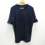 C# Under Armor /UNDER ARMOUR короткий рукав t рубашка тренировка одежда [L степень ] темно-синий /MENS#77#[ б/у ]#