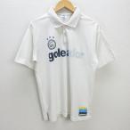 D■goleador/ゴレアドール 半袖ポロシャツ/スポーツウェア【L】白/MENS/84【中古】■