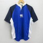 G# canterbury /CANTERBURY регби рубашка / тренировка одежда [L] синий /men's/64[ б/у ]#