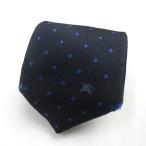 H# Burberry Black Label /BURBERRY BLACK LABEL точка рисунок галстук аксессуары темно-синий /MENS#3[ б/у ]