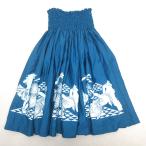D# сделано в Японии * хула для #mahalo юбка пау свободный размер Hawaiian # синий серия /LADIES/82k[ б/у ]