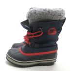 H#[19cm]soreru/SOREL NY1879-464 YOOT PAC NYLON winter ботинки / темно-синий /KIDS#40[ б/у ]
