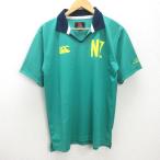 G# canterbury /CANTERBURY рубашка-поло с коротким рукавом / спортивная одежда [XL] зеленый /men's/36[ б/у ]#